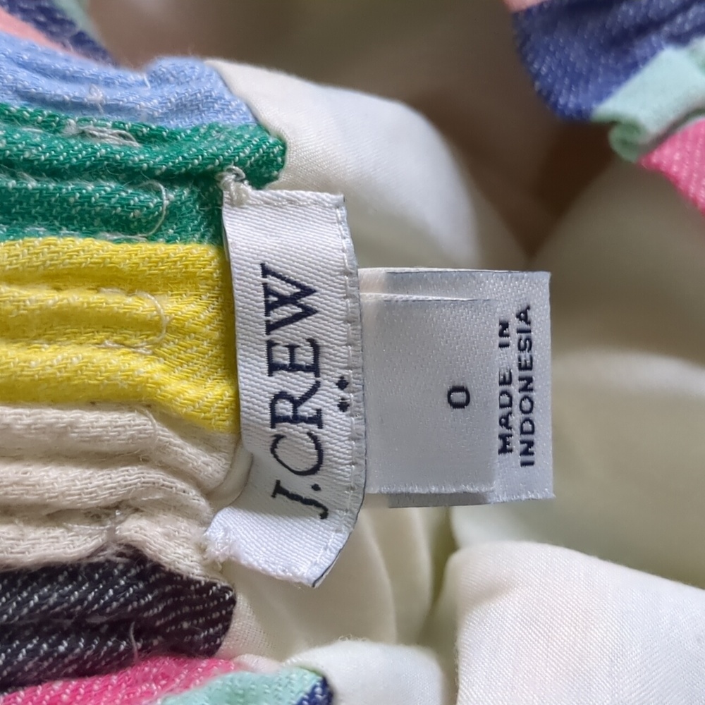 FINAL SALE J. Crew skirt Rainbow multi color stripes, Size 0 - Picture 4 of 6